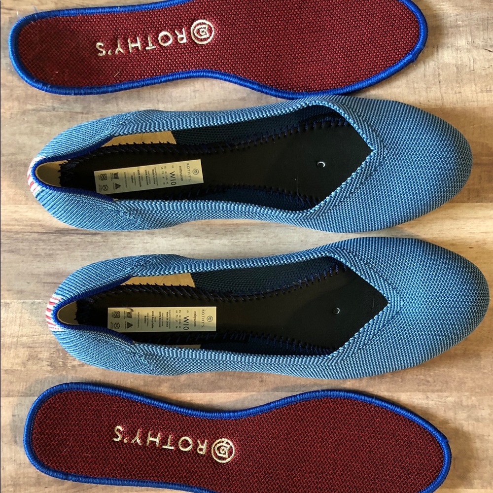 Rothy’s retired blue flats Size 10.